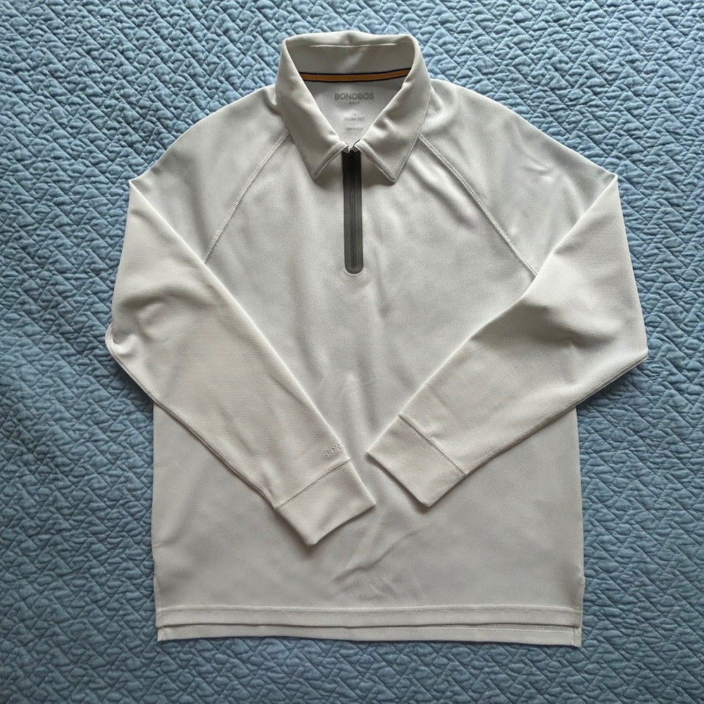 Men's BONOBOS White Golf Shirt Sz. S